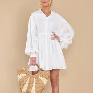 NWT— Palms Away — FORGET YOUR TROUBLES DRESS— PALMS AWAY by Red Dress (white)